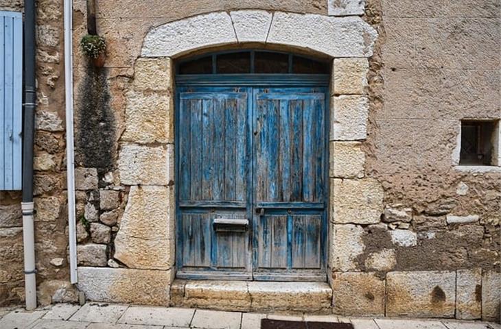 hinged garage door