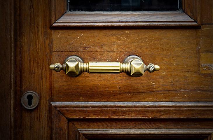 black door handles and hinges