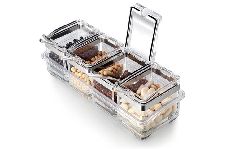 clear plastic box hinged lid