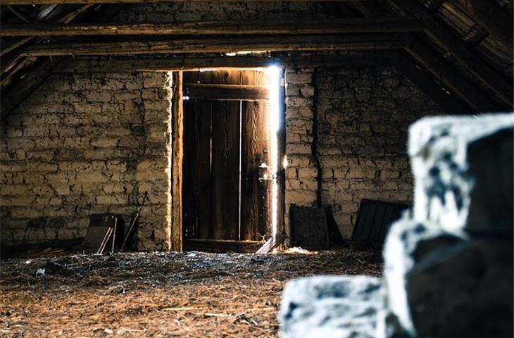 hinged attic access door